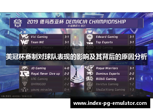 美冠杯赛制对球队表现的影响及其背后的原因分析 美冠杯赛制对球队表现的影响及其背后的原因分析